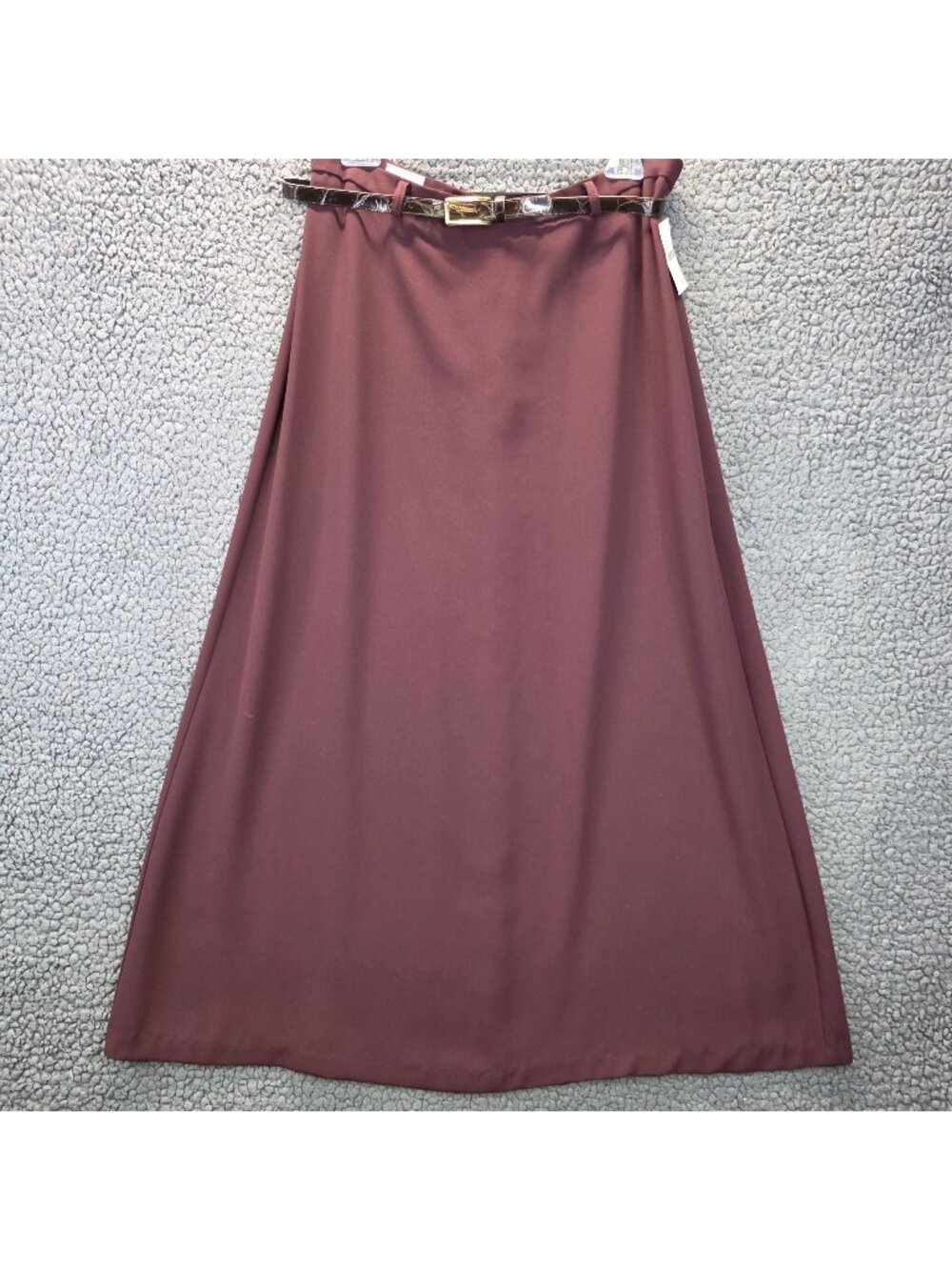 Vintage Koret Maxi Skirt 10 Maroon Deadstock USA Preppy Colorful Minimalist Fall